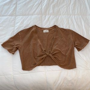 Joah Brown Brown Crop Top